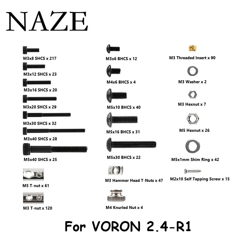Voron 2.4 R2 Kit - NAZE Voron2.4 3D Máy In R1/R2