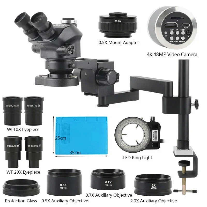 3.5X-200X Zoom Trinocular Arti - đánh giá và giá Stereo Trinocular Microscope Pcb
