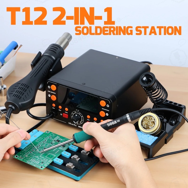 902D-IV 775W Soldering Station - đánh giá và giá Hot Air Rework Station T12