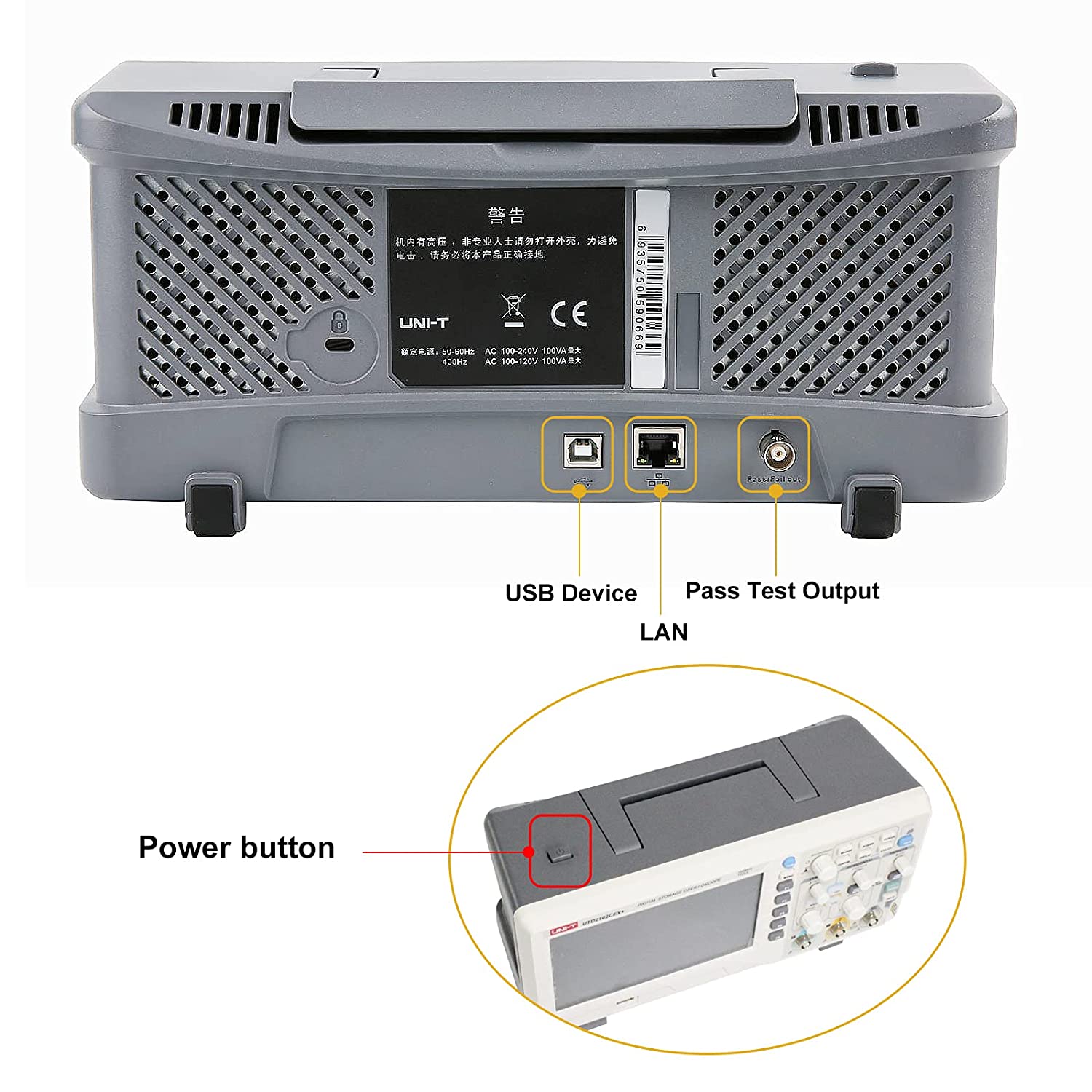 UTD2102CEX+ High Precision 100 - đánh giá và giá Digital Storage Oscilloscope 100Mhz