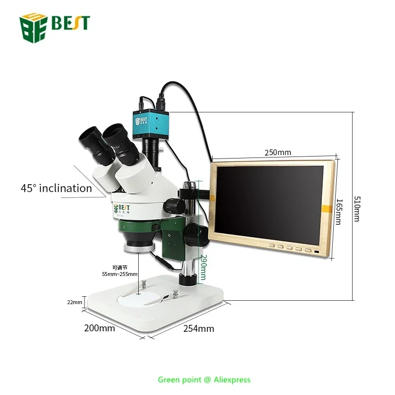 ZS7045 SERIES Stereo Digital Z - đánh giá và giá Stereo Trinocular Microscope Pcb